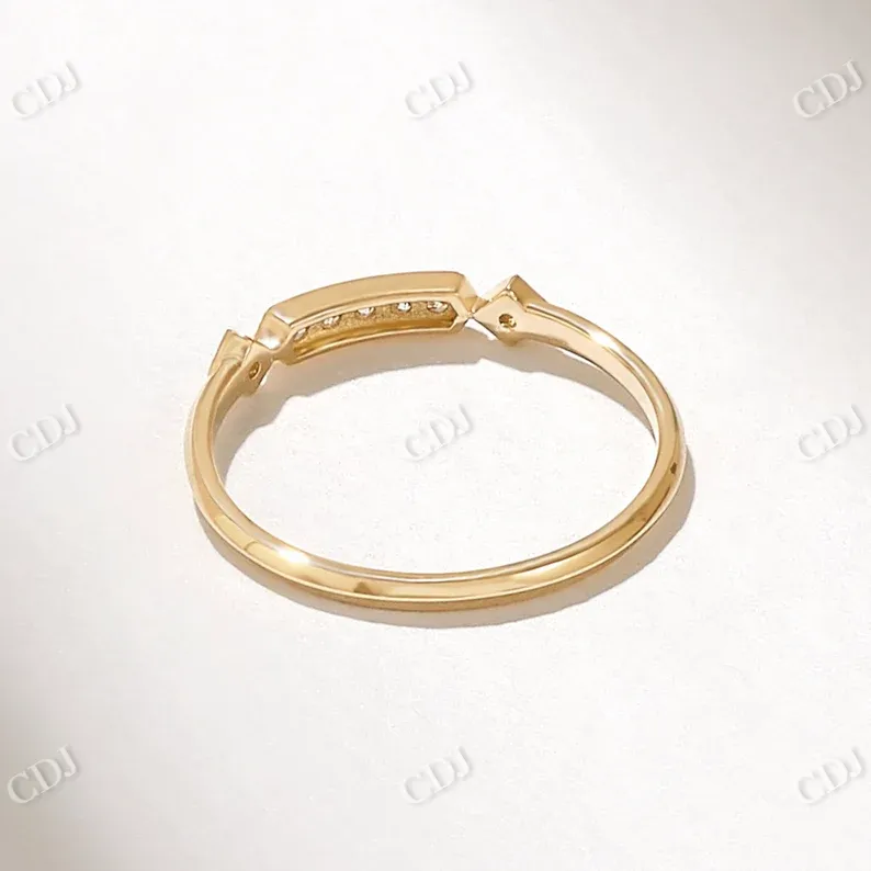 0.06CTW Lab Grown Diamond Minimalist Princess Wedding Band