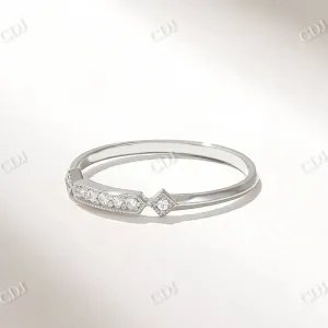 0.06CTW Lab Grown Diamond Minimalist Princess Wedding Band