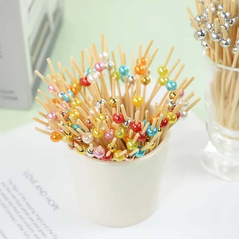 100pcs Wedding Party Fruit Picks for Buffet Cupcake Toothpicks