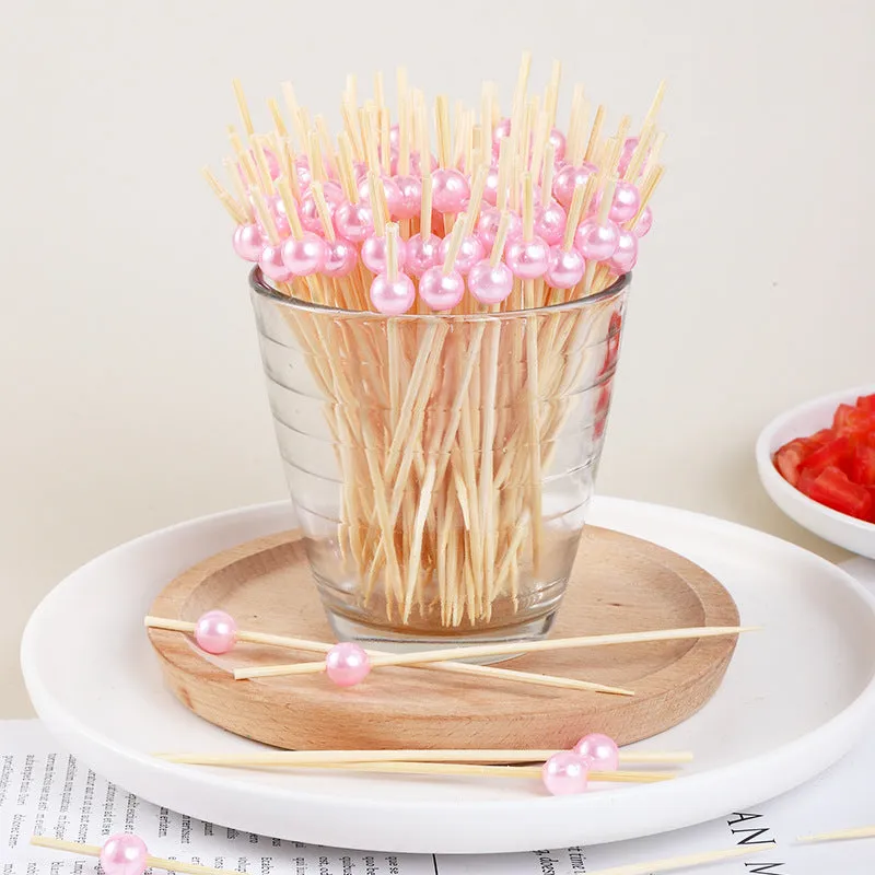 100pcs Wedding Party Fruit Picks for Buffet Cupcake Toothpicks