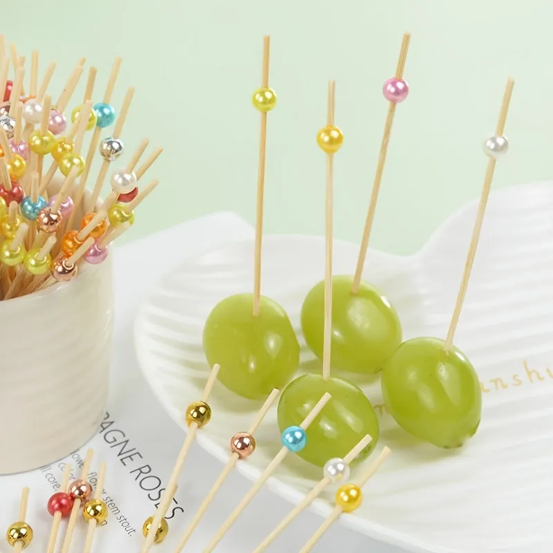 100pcs Wedding Party Fruit Picks for Buffet Cupcake Toothpicks