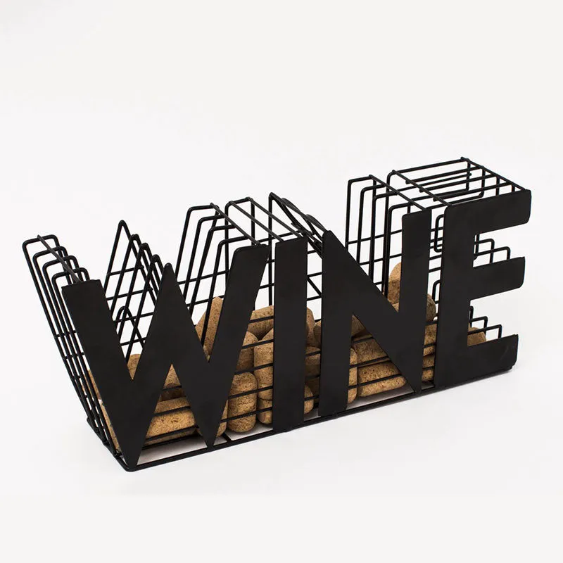 13.5" Length Wine Cork holder Metal Craft Wine Cork Storage