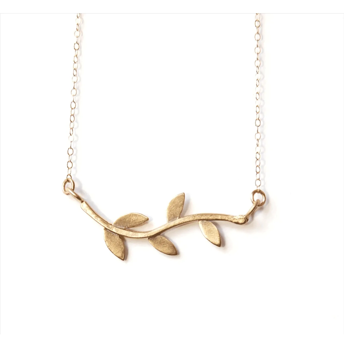 14K Gold Laurel Vine Necklace by Emily Rosenfeld Jewelry