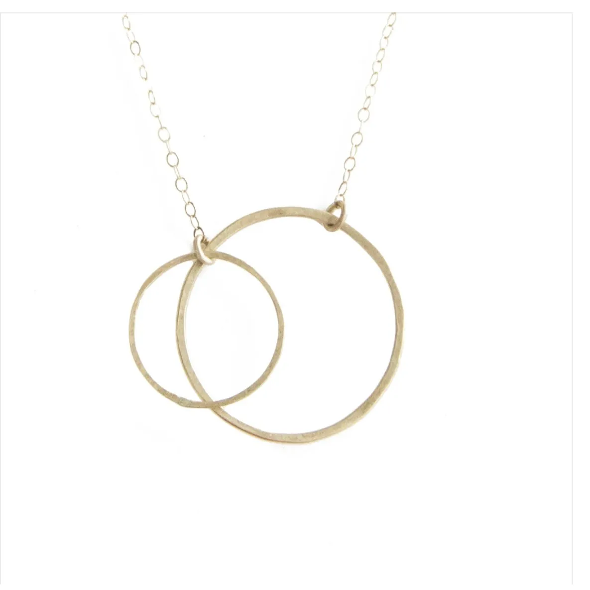 14K Gold Small Medium or Large Double Open Circle Necklace by Emily Rosenfeld Jewelry