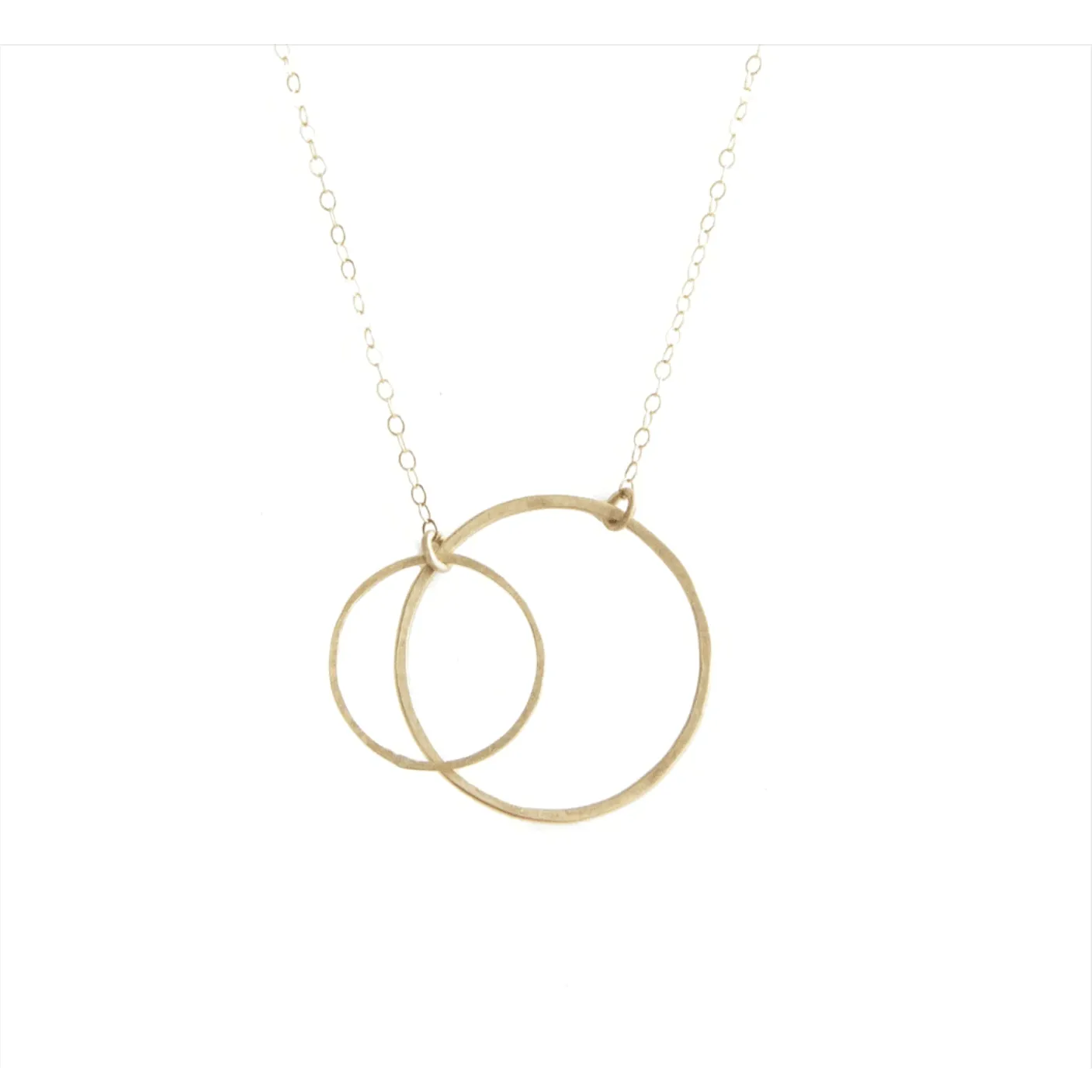 14K Gold Small Medium or Large Double Open Circle Necklace by Emily Rosenfeld Jewelry