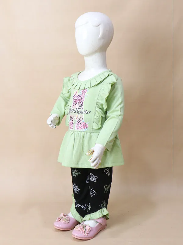 1Yr - 4Yrs Amelia Light Green Suit For Girls BGF GS58