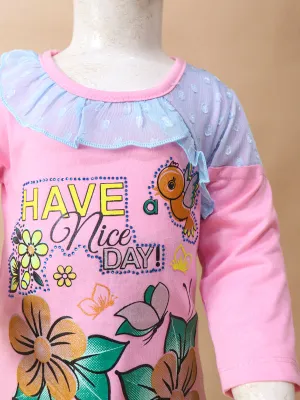 1Yr - 4Yrs Nice Light Pink Suit For Girls BGF GS56