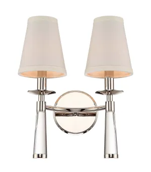 2 Light Polished Nickel Transitional Sconce - C193-8862-PN