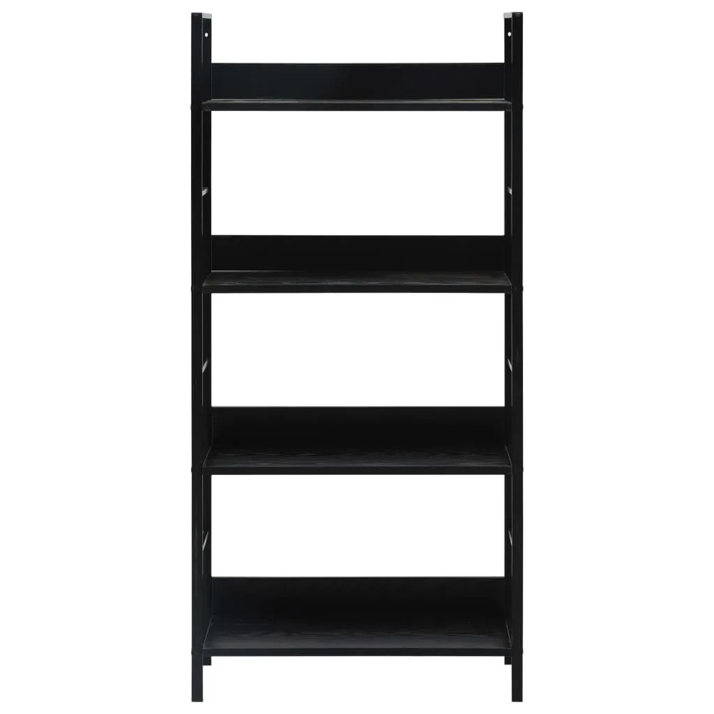 4-Layer Book Shelf Black 60x27.6x124.5 cm Engineered Wood