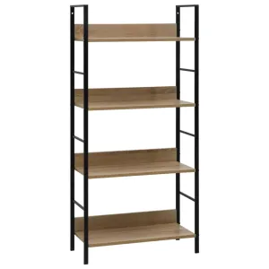 4-Layer Book Shelf Oak 60x27.6x124.5 cm Chipboard