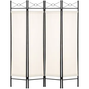 4-Panel Folding Privacy Screen Room Divider Decoration Accent, 6ft