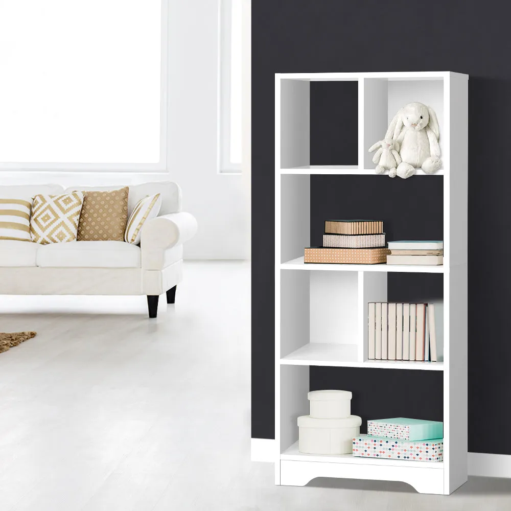 4-Tier White Display Bookshelf, Anti-Scratch Feet - Artiss