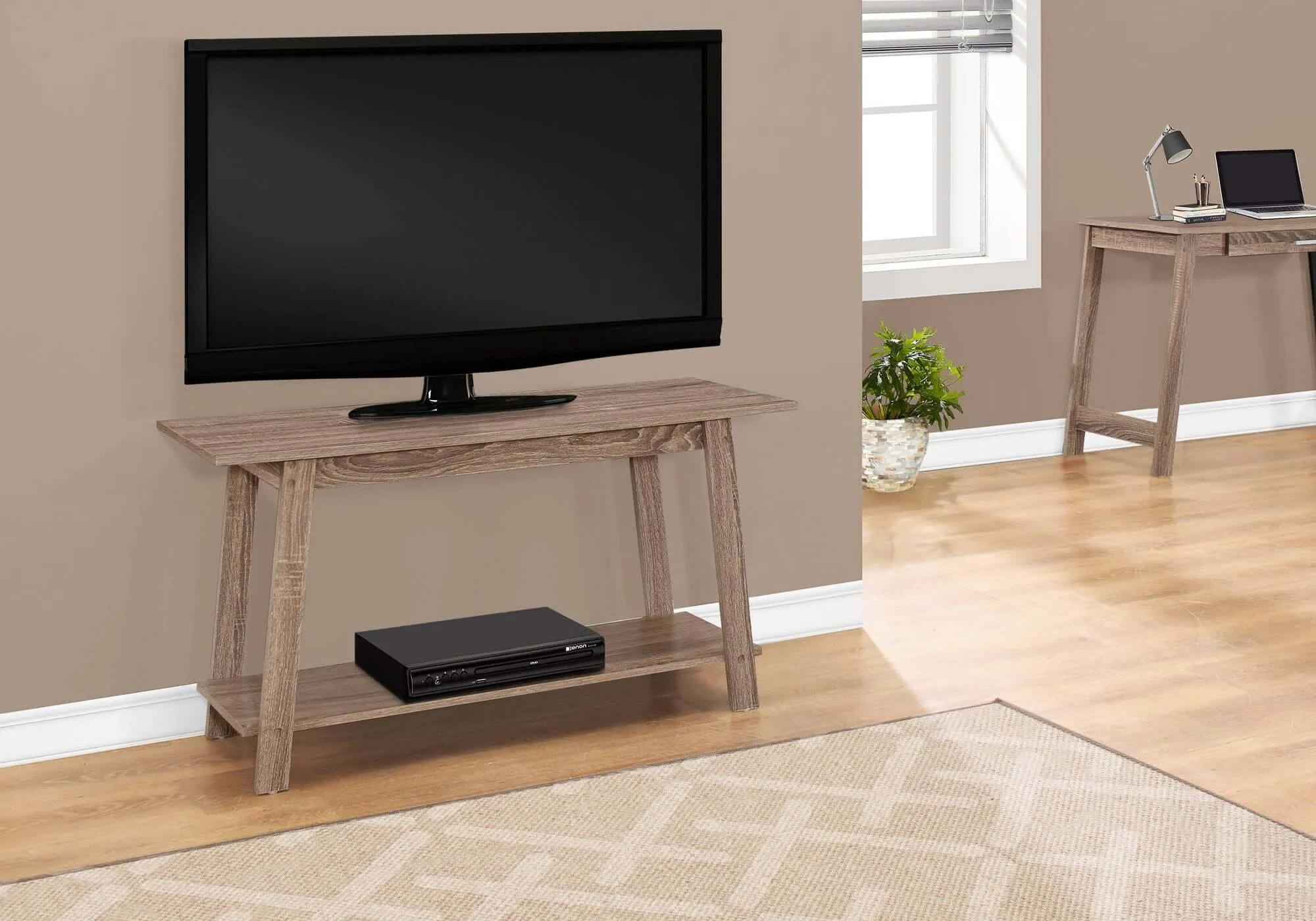 42"L Dark Taupe Tv Stand