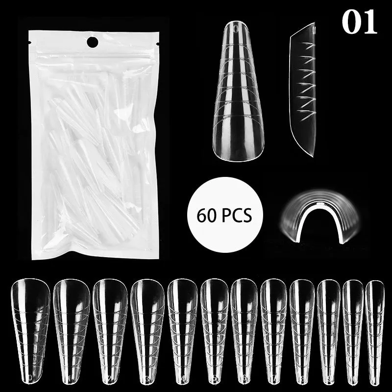 60 Nail Dual Forms for Perfect Nail Extensions with Scale