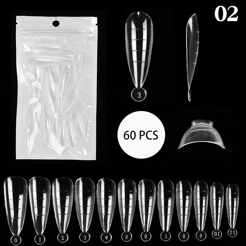 60 Nail Dual Forms for Perfect Nail Extensions with Scale