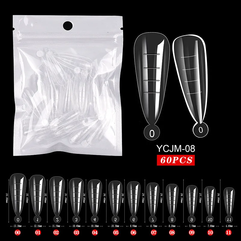 60 Nail Dual Forms for Perfect Nail Extensions with Scale