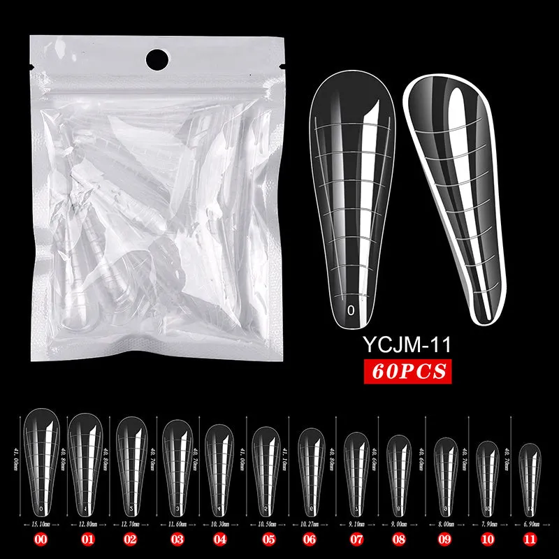 60 Nail Dual Forms for Perfect Nail Extensions with Scale