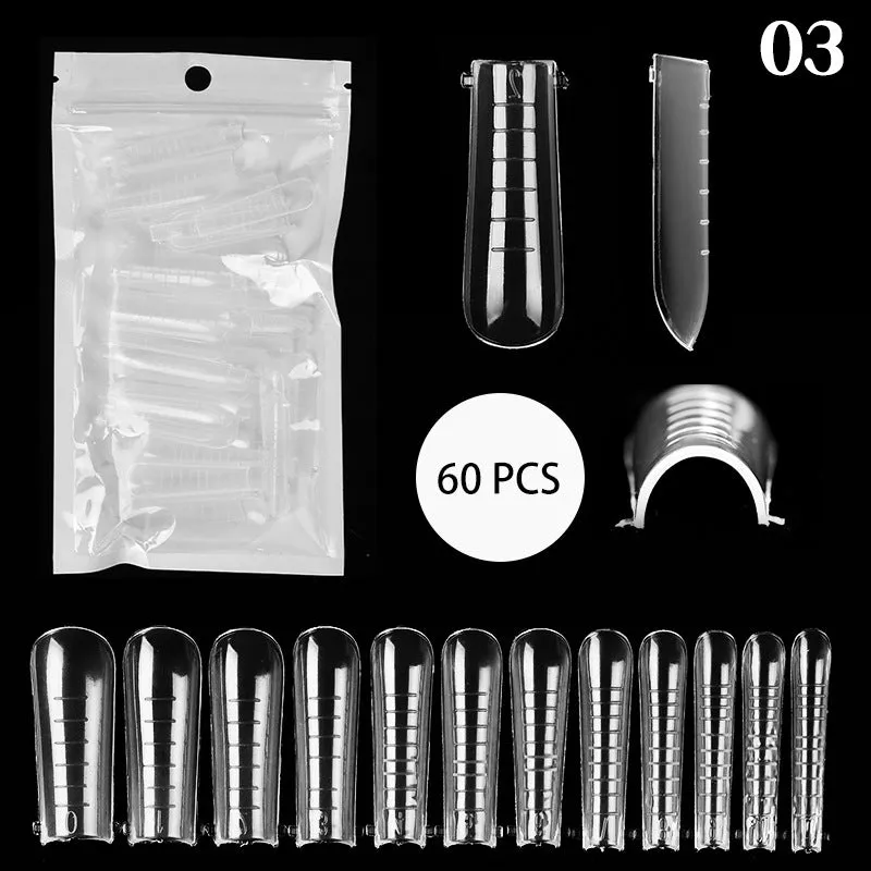 60 Nail Dual Forms for Perfect Nail Extensions with Scale