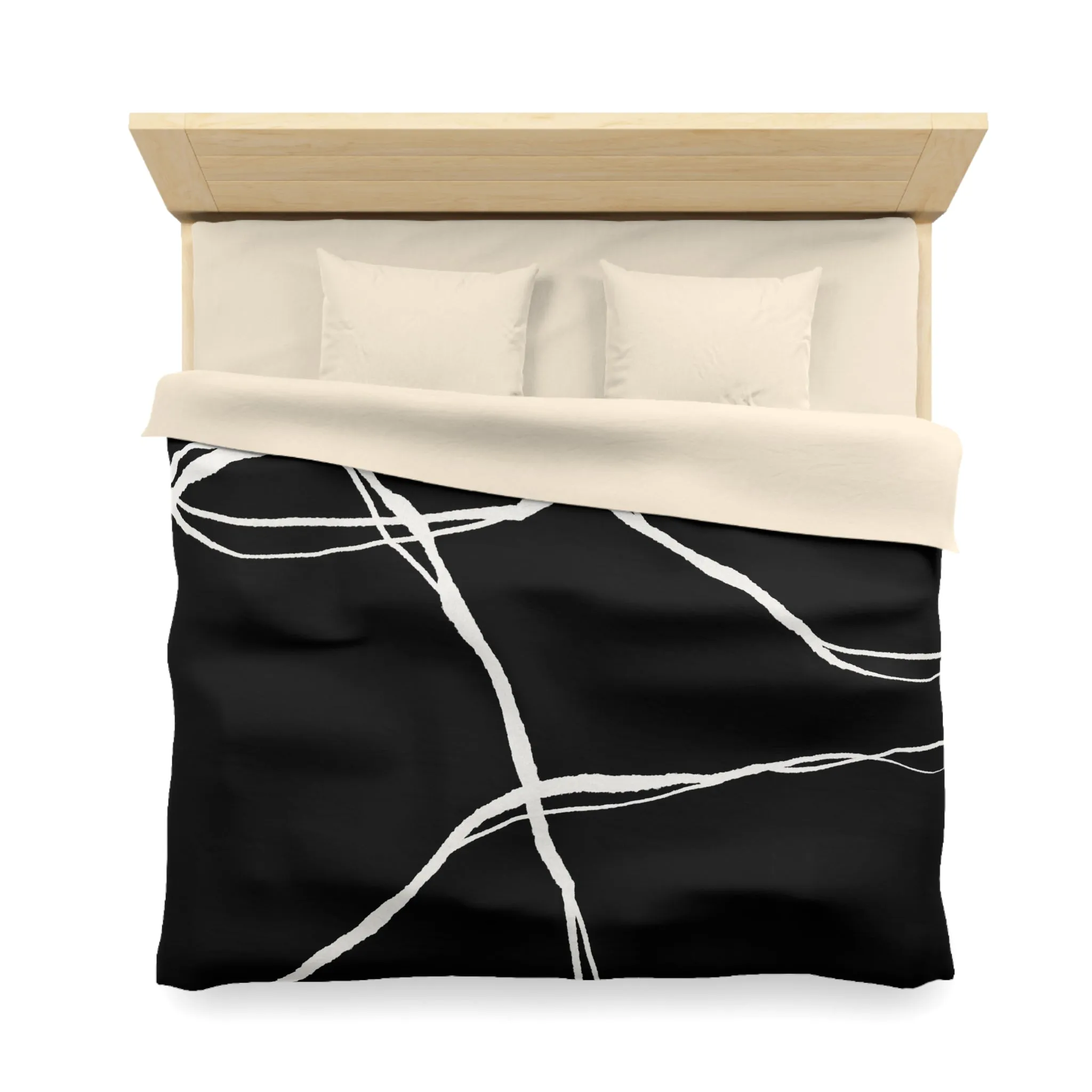 Abstract Duvet Cover | Black White Minimalist