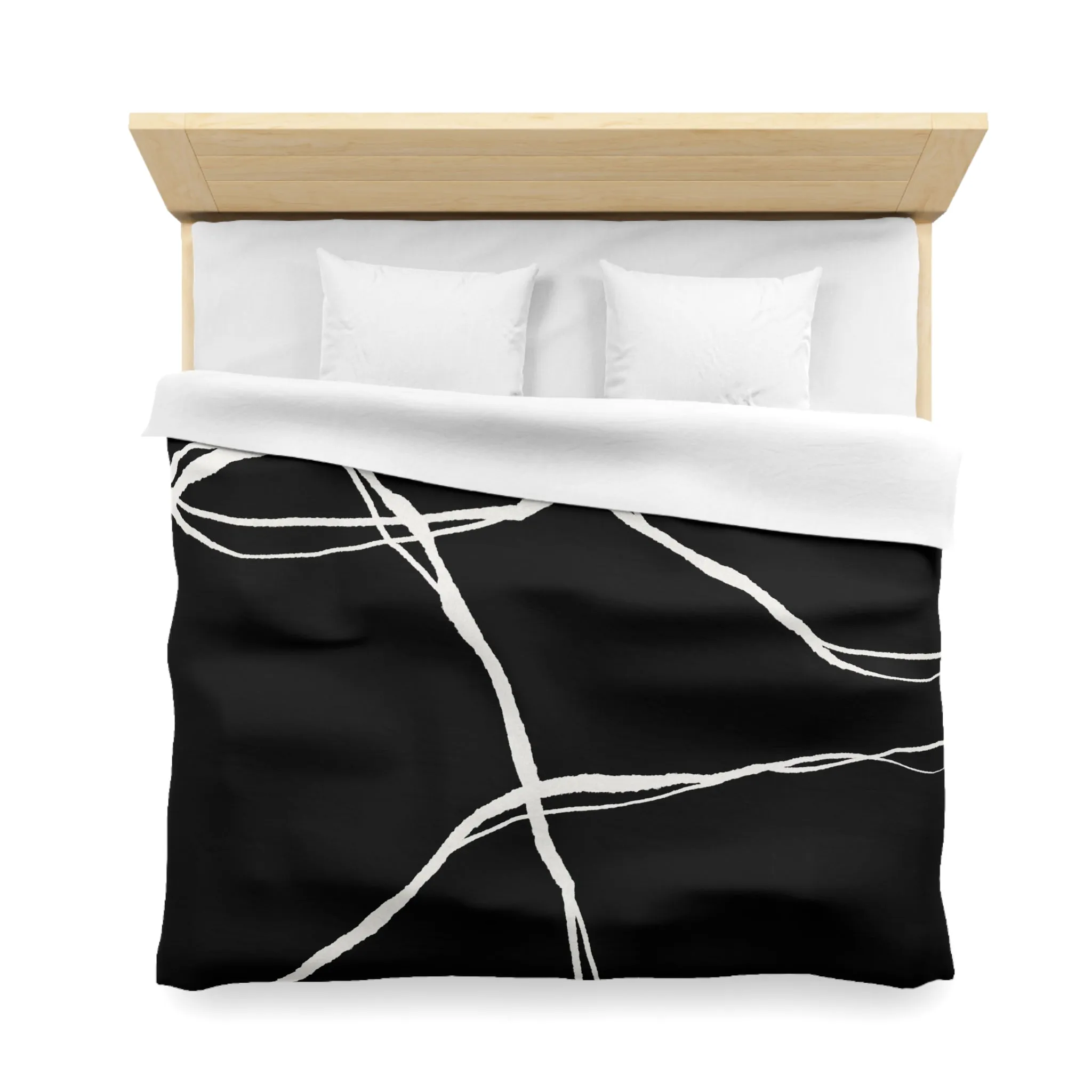 Abstract Duvet Cover | Black White Minimalist