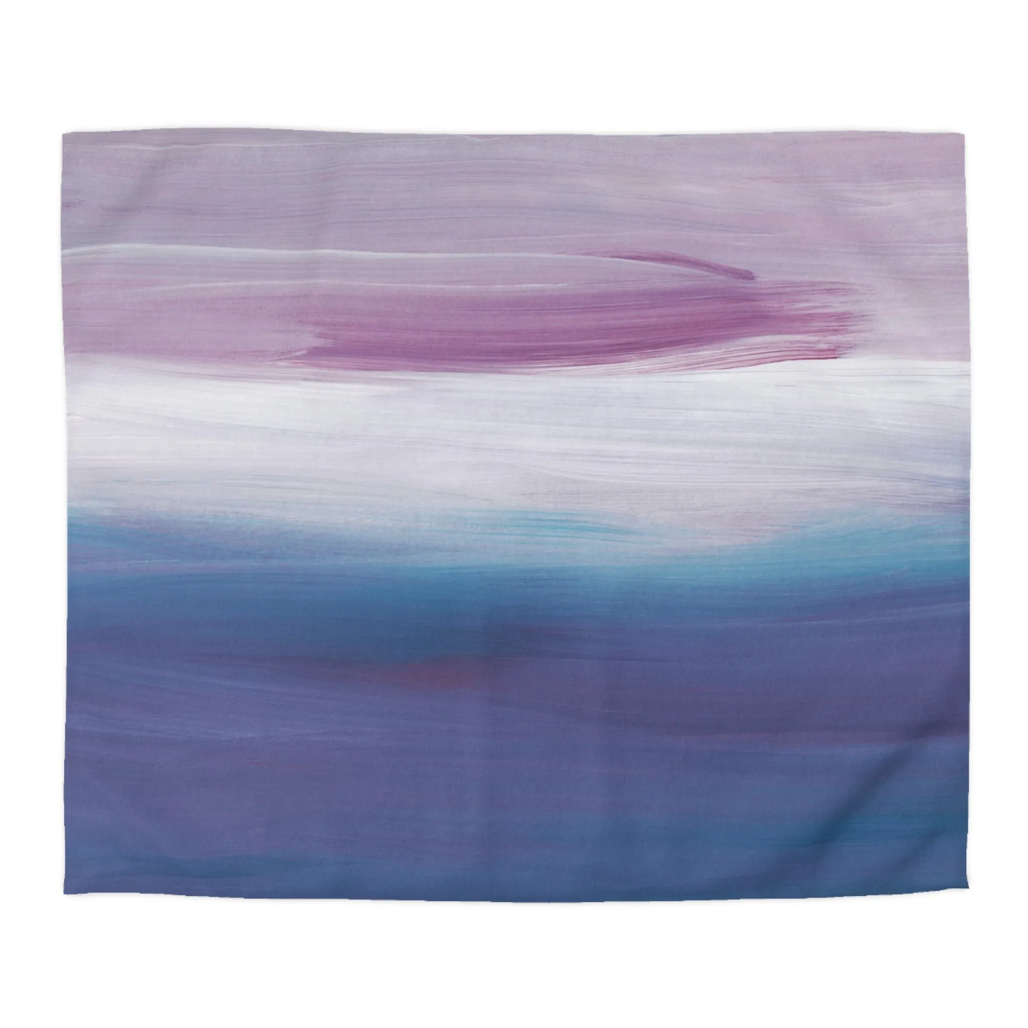 Abstract Duvet Cover | Blue White Lilac Purple Blanket