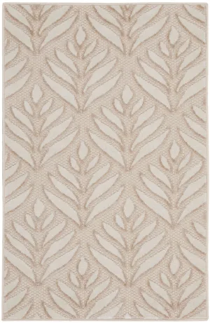 Aloha Ivory Grey Tropical Indoor/Outdoor Rug