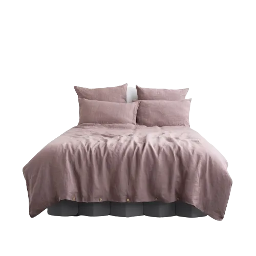 Ashes of Roses Linen Duvet Cover Set