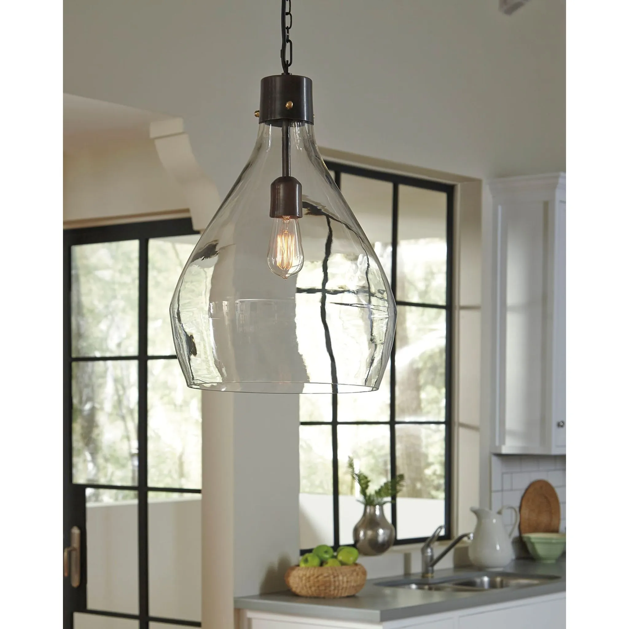 Avalbane Pendant Light - Clear/Gray 19.75"