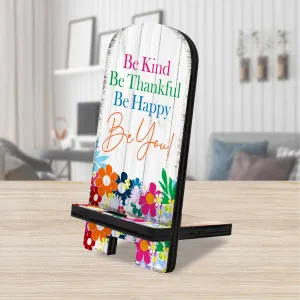 Be You! Cell Phone Stand Family Décor | Wood Mobile Tablet Holder Charging Station Organizer - 892066