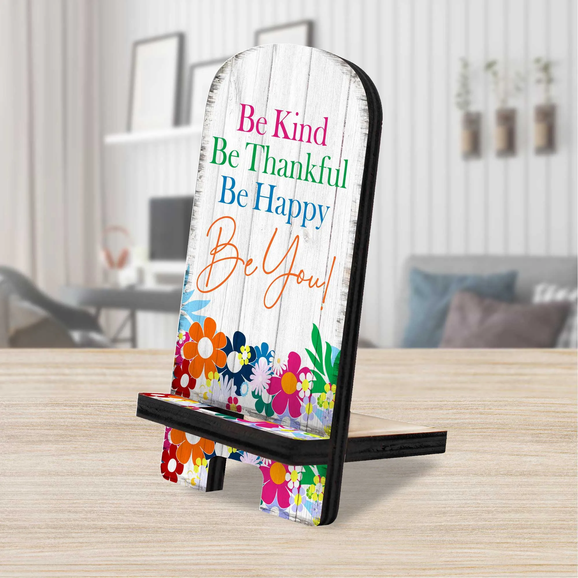 Be You! Cell Phone Stand Family Décor | Wood Mobile Tablet Holder Charging Station Organizer - 892066