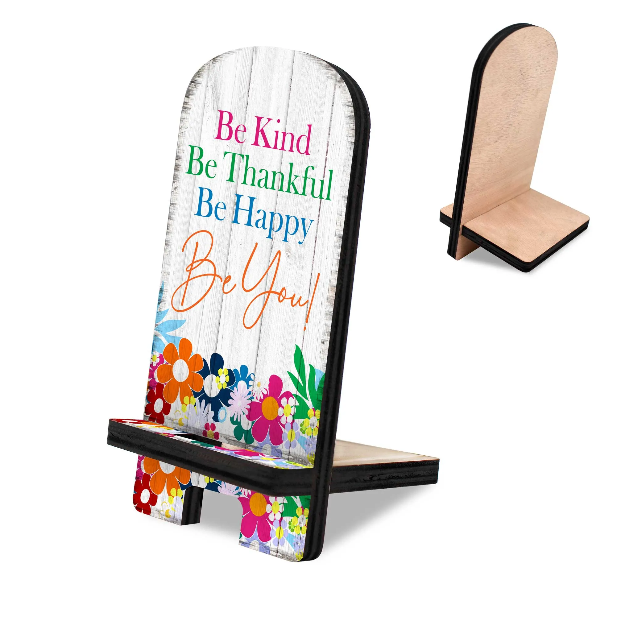 Be You! Cell Phone Stand Family Décor | Wood Mobile Tablet Holder Charging Station Organizer - 892066