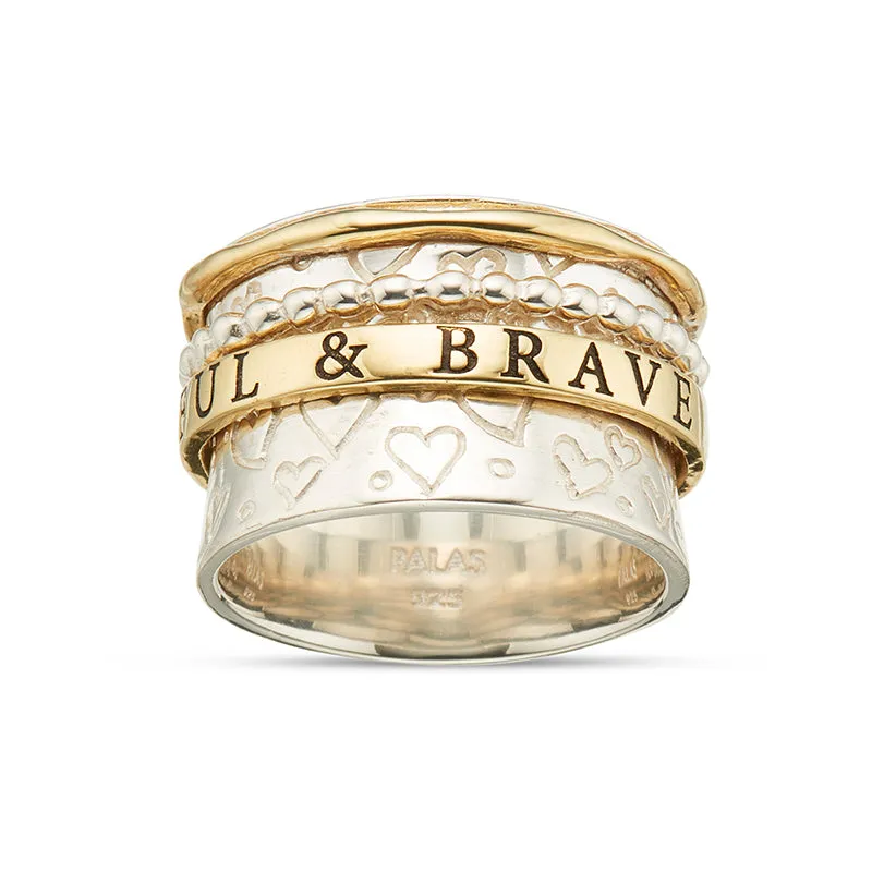 BEAUTIFUL AND BRAVE MEDITATION SPINNING RING