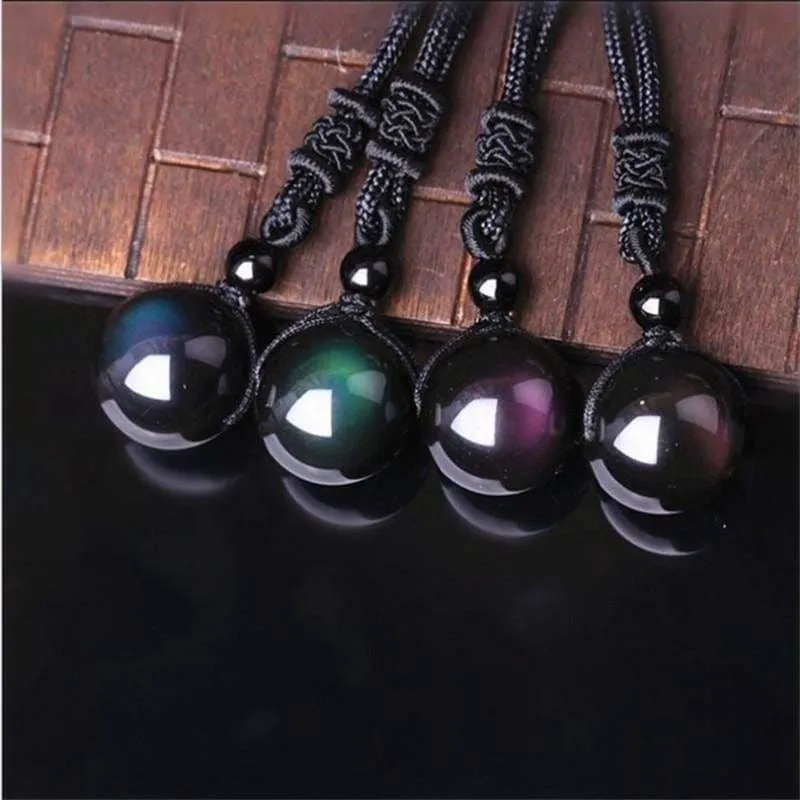 Black Obsidian Rainbow Necklaces