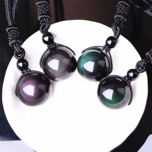 Black Obsidian Rainbow Necklaces