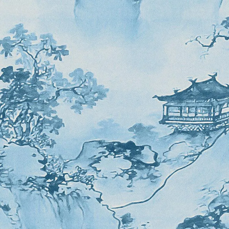 Blue China Mural Wallpaper