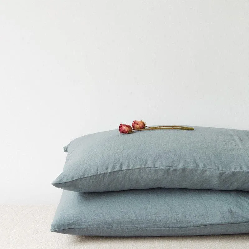 Blue Fog Linen Pillowcase