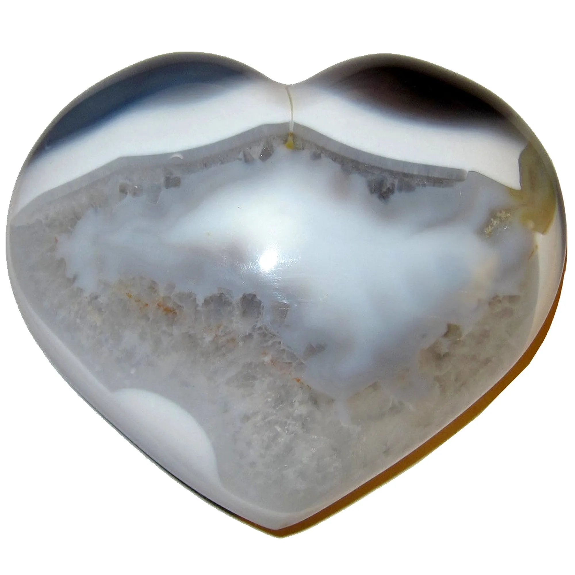 Blue Lace Agate Heart Matching Waves and Vibes Love Crystal