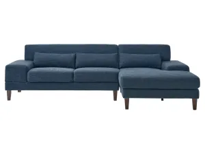 Blue Modern Right Facing Sectional Sofa