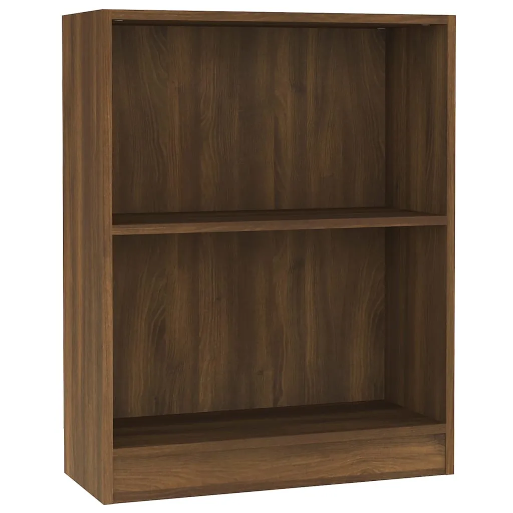 Bookshelf Brown Oak 60x24x74.5 cm Engineered Wood