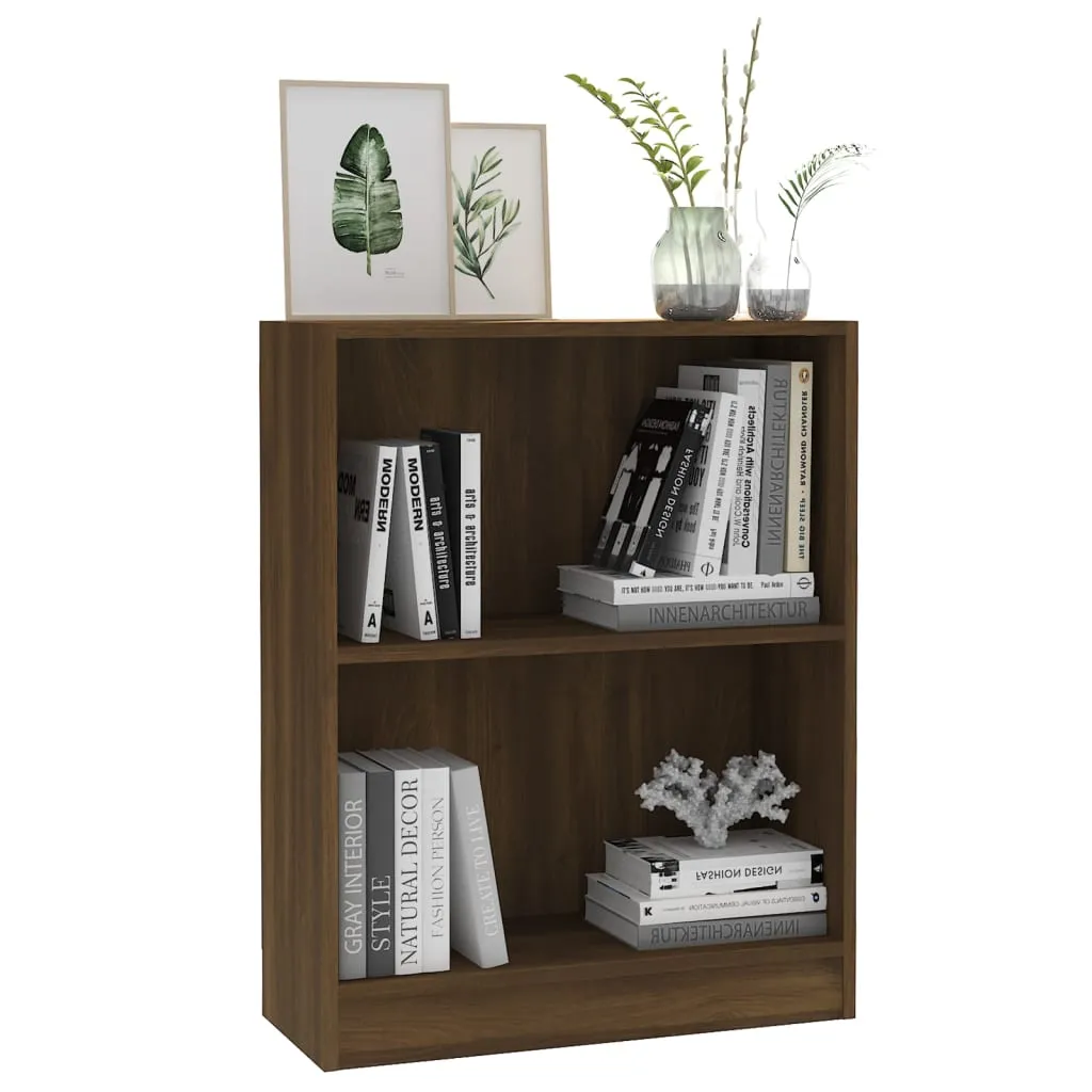 Bookshelf Brown Oak 60x24x74.5 cm Engineered Wood