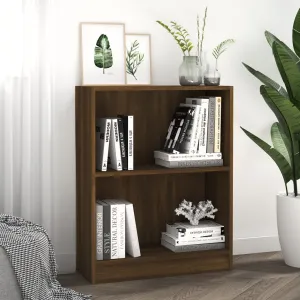 Bookshelf Brown Oak 60x24x74.5 cm Engineered Wood