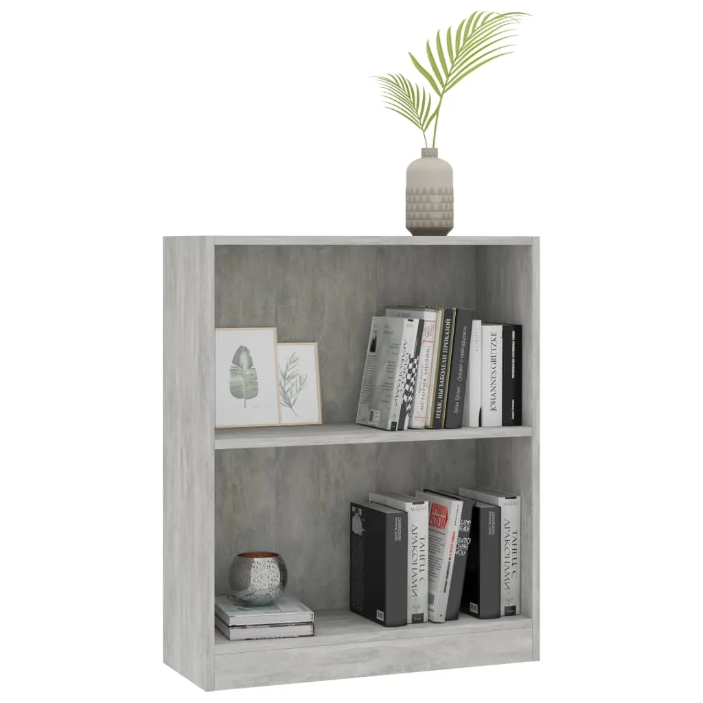 Bookshelf Concrete Grey 60x24x74.5 cm Engineered Wood