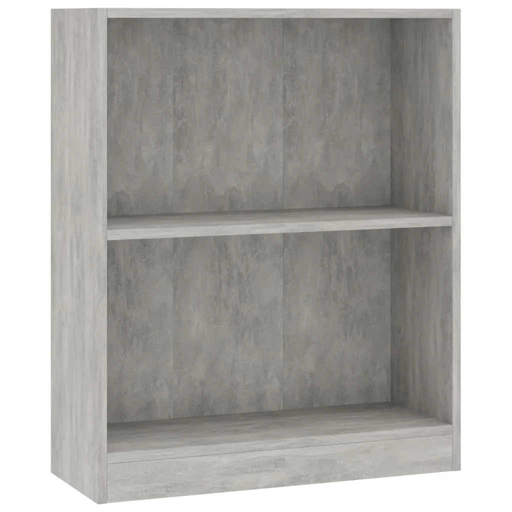 Bookshelf Concrete Grey 60x24x74.5 cm Engineered Wood