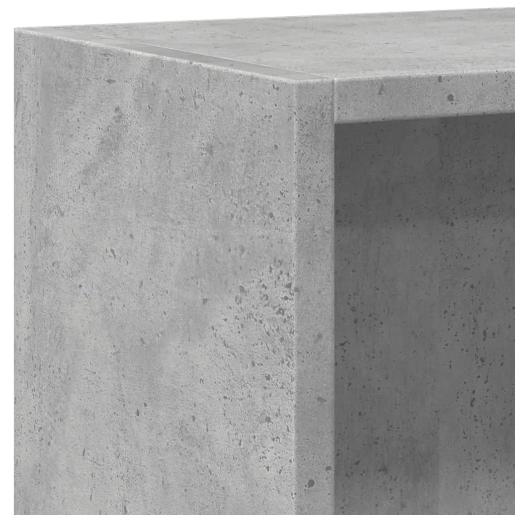 Bookshelf Concrete Grey 80x24x75 cm Engineered Wood