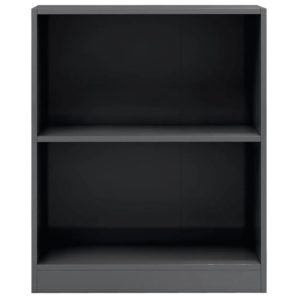 Bookshelf High Gloss Grey 60x24x76 cm Engineered Wood