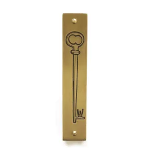 Brass Key Mezuzah by Emily Rosenfeld Judaica