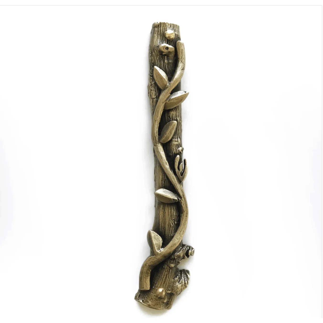 Brass Vine Mezuzah by Emily Rosenfeld Judaica