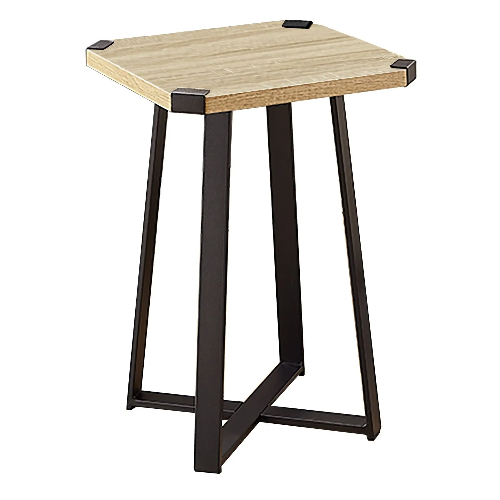 Capri Square End Table - Oak, Black by Criterion™