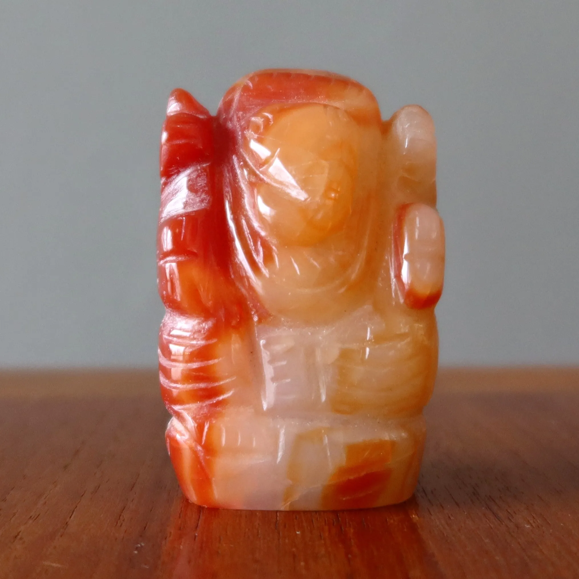 Carnelian Ganesh Creative Creator Hindu Elephant God Statue