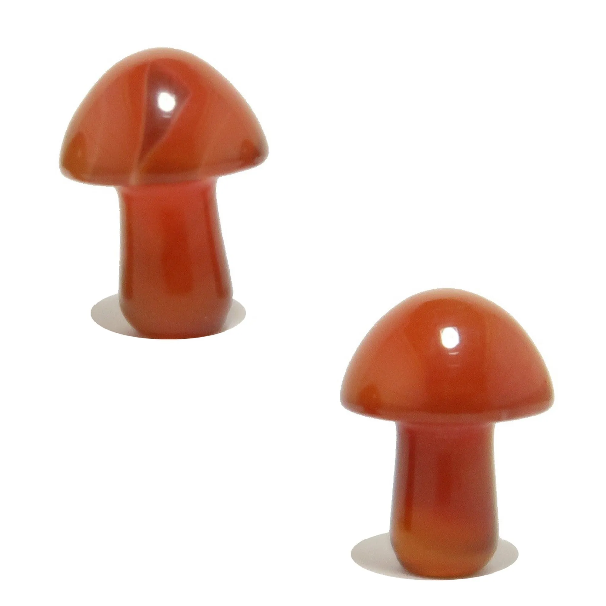 Carnelian Mushroom Forage Happy Red Orange Crystal